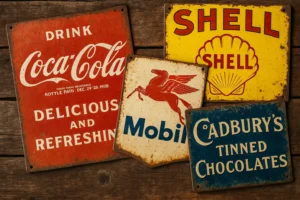 Collecting Vintage Tin Signs a UK Memorabilia Trend